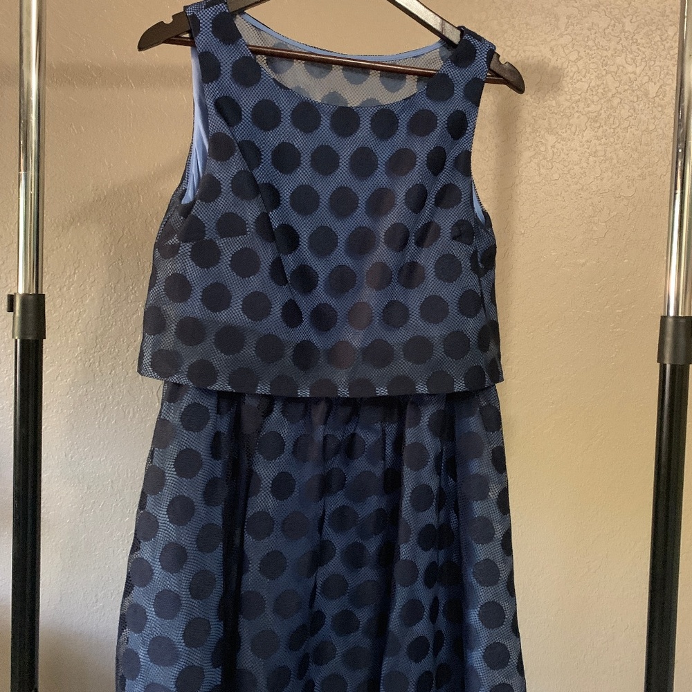 Betsey Johnson Navy Polka Dot Dress